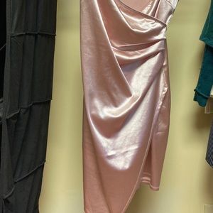 Shimmery light pink party dress